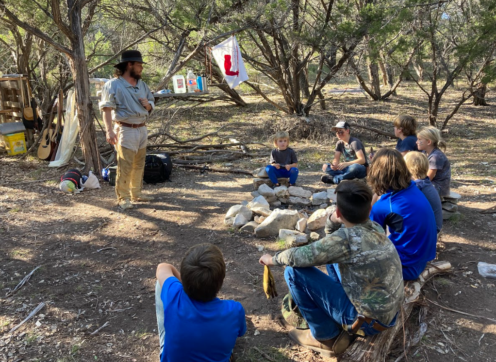 Dead Horse Jake explains trapping to the Green River Boys